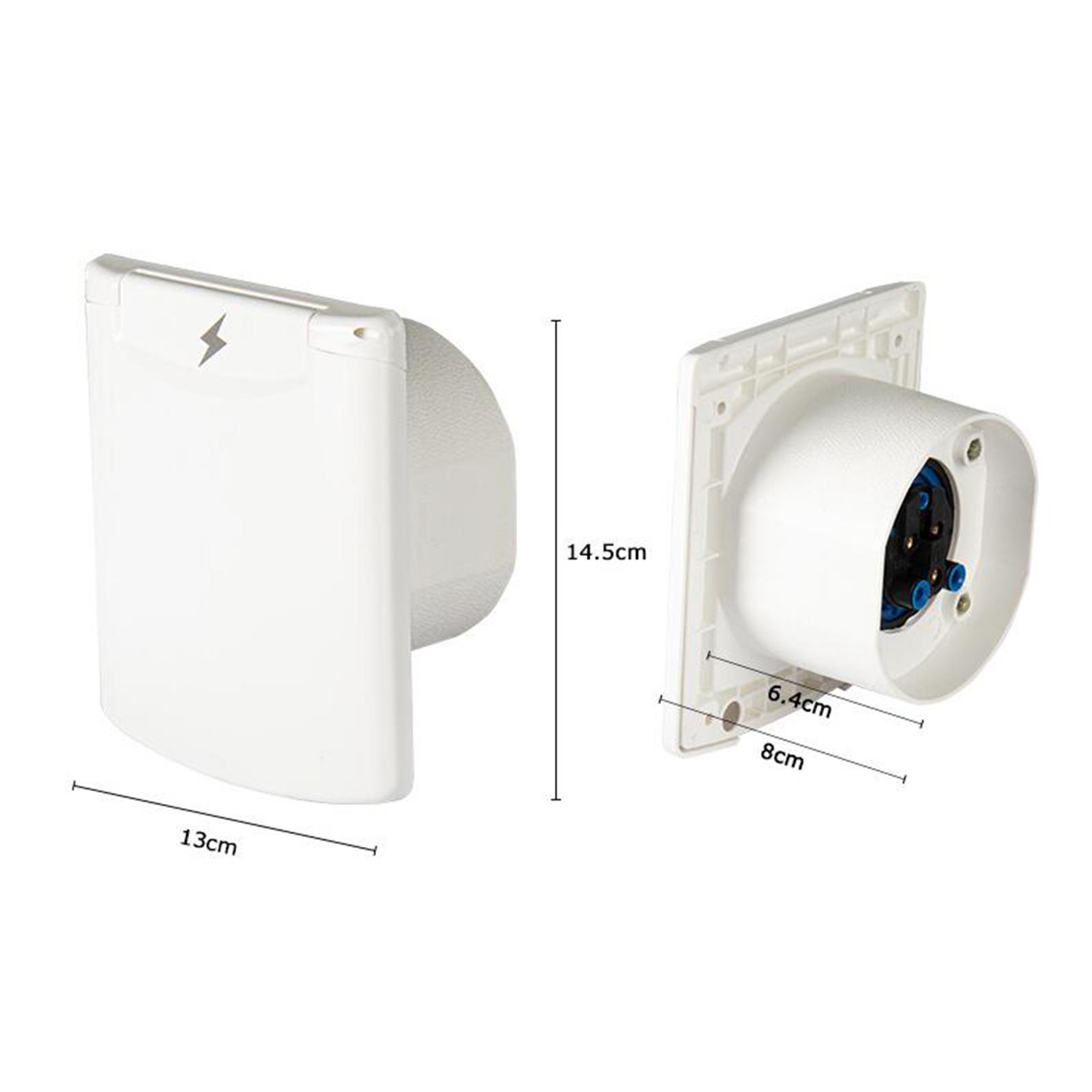 Outdoor Power Socket With Lock - Wohnmobil-Stromanschluss, extern, 16A, Außenstecker, Magnetverschluss, wetterfeste