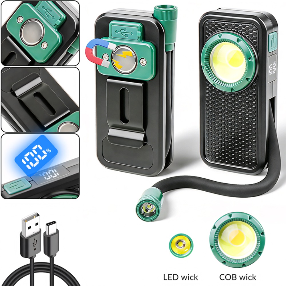 Outdoor Power Usb - Neue magnetische Arbeitsleuchte mit Stiftclip, biegbarem