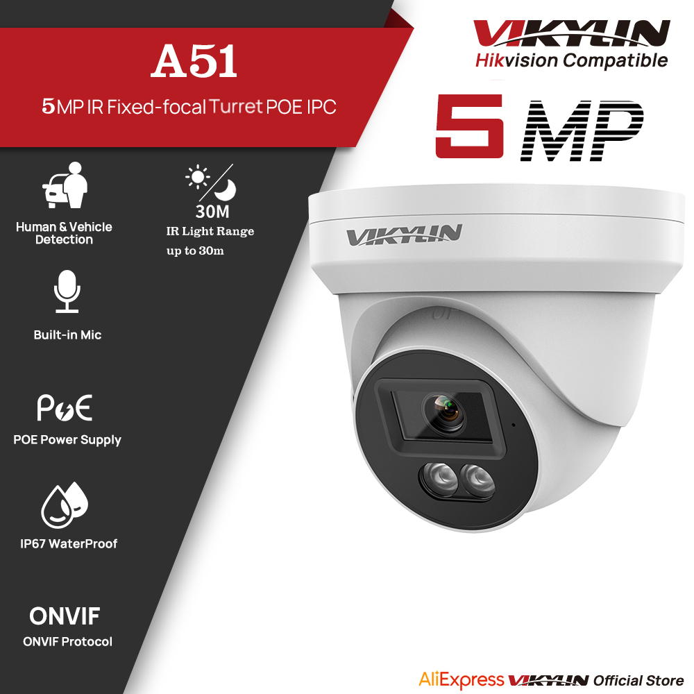 Outdoor Power G Motion - VIKYLIN 5MP IP-Sicherheitskamera mit IR-Nachtsicht Audio