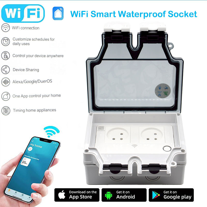 Outdoor Power Hub - 16A Smart-Steckdose IP66 Wasserdichter Stecker 86er-Typ