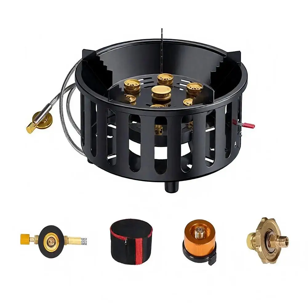 Outdoor Power 'Hose' - 21000 W 7-adriger Campingkocher, leistungsstarker Gasbrenner,