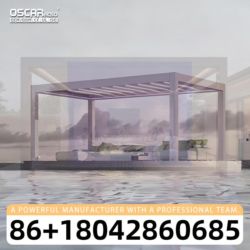 Outdoor Power For Gazebo - Geräumige Motorisierte Aluminium-Gartenlaube Bioklimatische Pergola für
