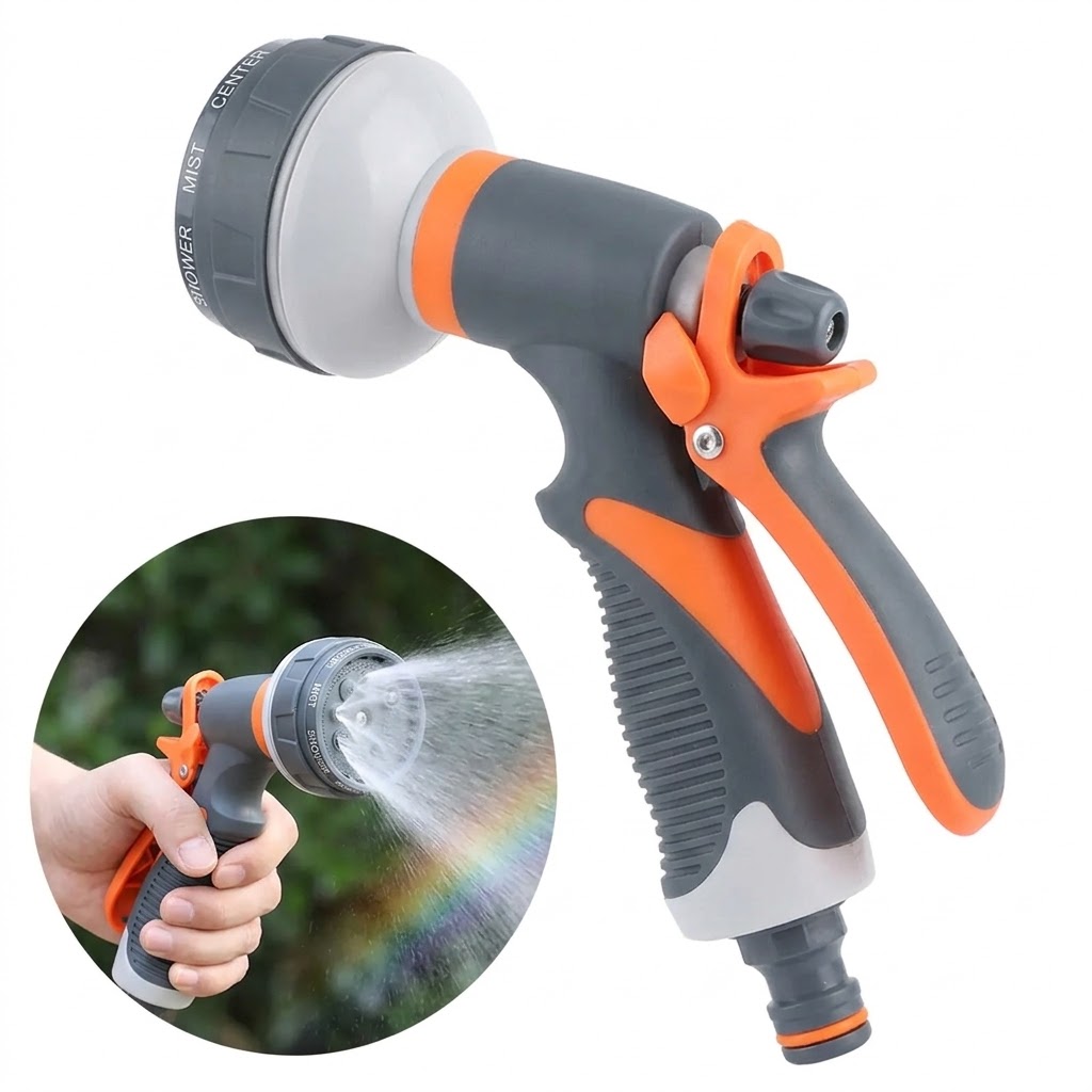 Outdoor Power 'Hose' - Hochdruck-Wasserpistole für Autowäsche, Garten-Schlauchdüse, Verstellbare Wassersprühpistole