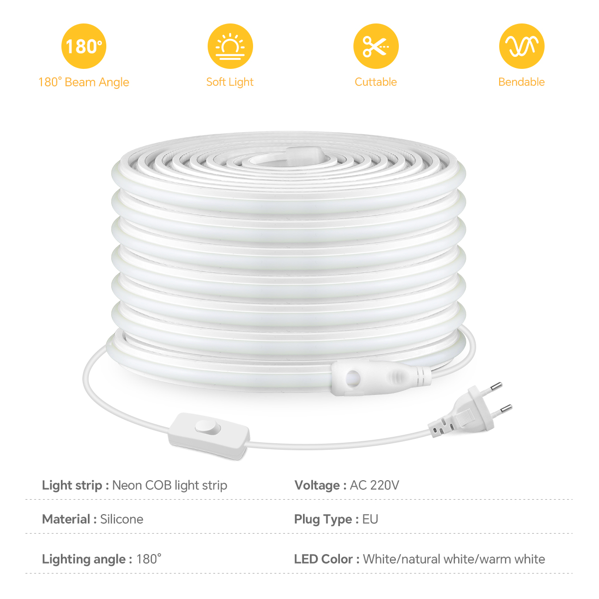 220V COB Led Streifen Hohe Dic – Outdoor Power Hub Bewertung und Preis