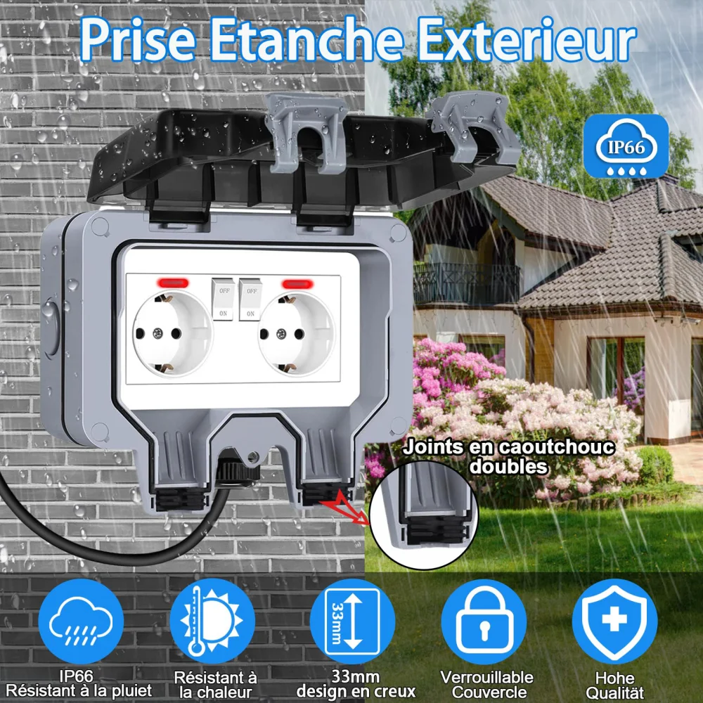 Europäische Außensteckdose mit – Outdoor Power Strip Bewertung und Preis