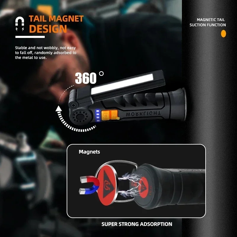 Tragbare COB-LED-Taschenlampe, – Outdoor Power Usb Bewertung und Preis