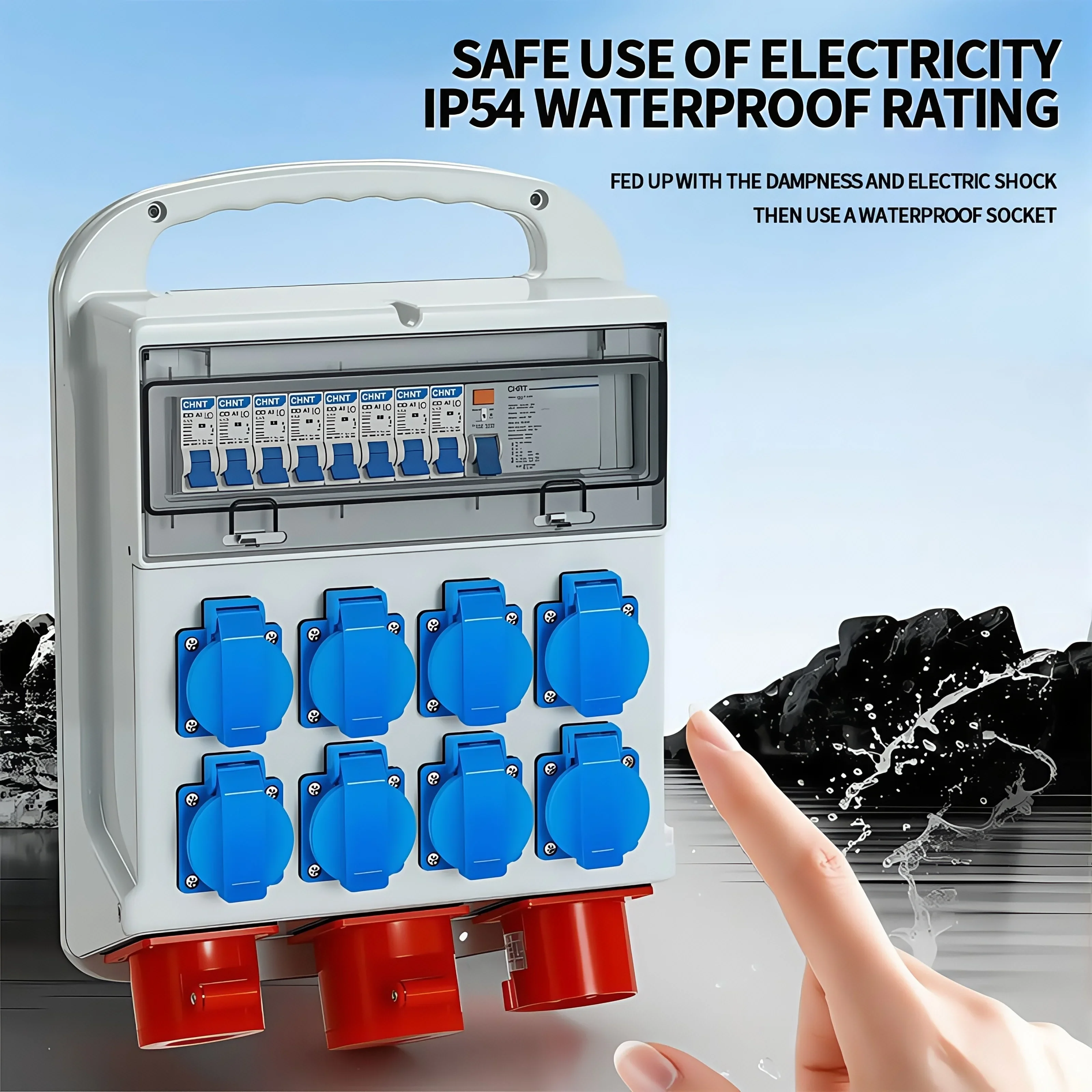 IP54 16A Wasserdichte Industri – Outdoor Power Hub Bewertung und Preis