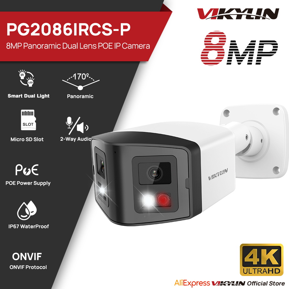 VIKYLIN 170 °   4K 8MP Dual 2, – Outdoor Power G Motion Bewertung und Preis