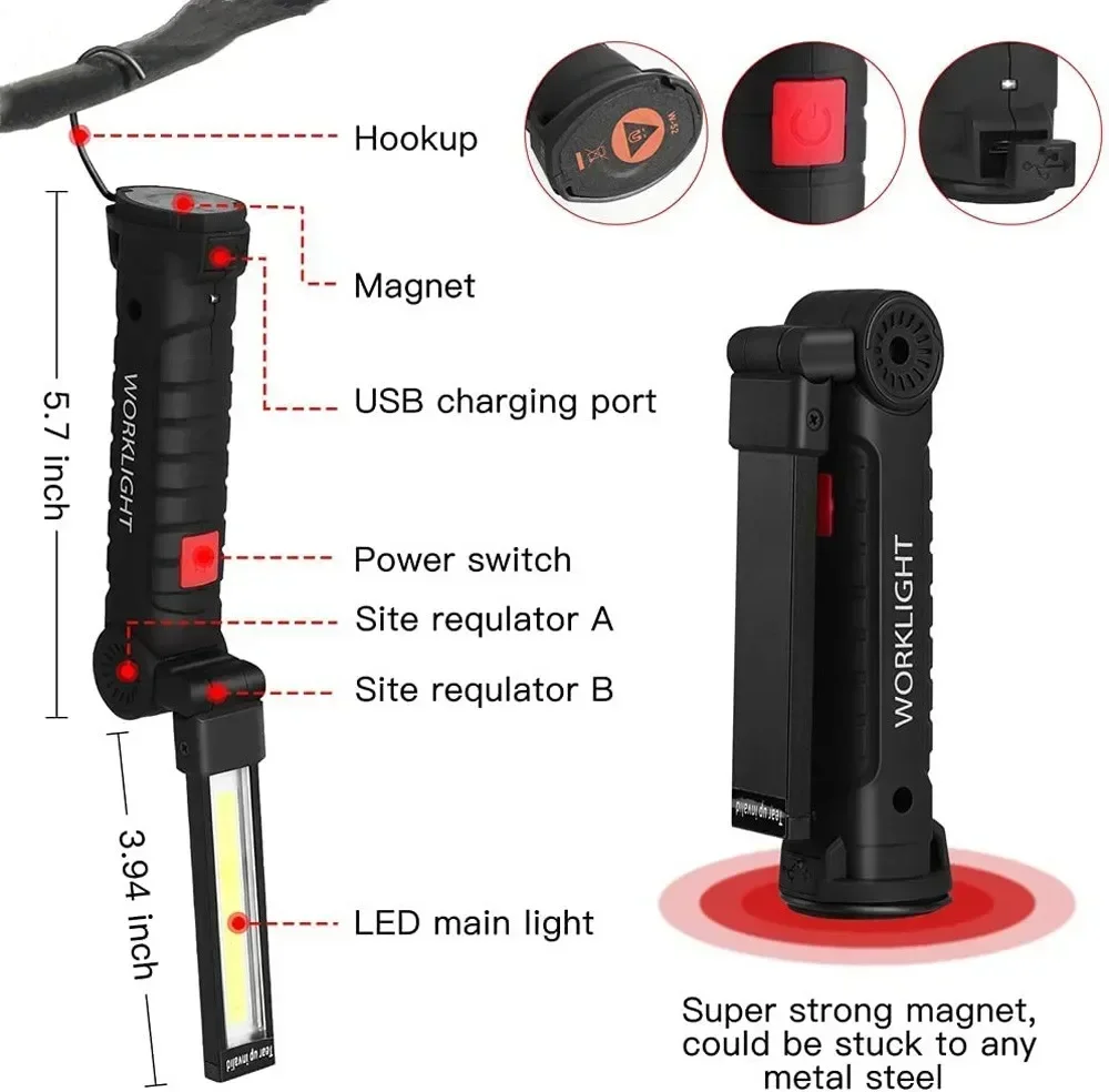 LED COB Taschenlampe USB wiede – Outdoor Power Usb Bewertung und Preis